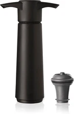 Vacu Vin Original Wine Saver with 1 Vacuum Bottle Stoppers – Black 