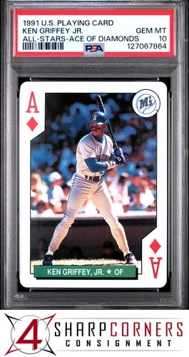 1991 U.S. PLAYING CARD ALL-STARS KEN GRIFFEY JR. HOF ACE OF DIAMONDS PSA 10