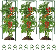 Tomato Cages,3 Packs Square Tomato Cage for Garden Plant Support,41 * 15 * 15In 