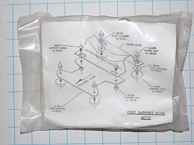 Gast Manufacturing Foot Support Assembly AC136 AE712 for Gast pumps - new