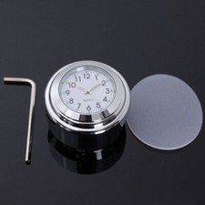 7/8" 1" Universel Moto Scooter Vélo Montre Horloge de Guidon Etanche Blanc MS