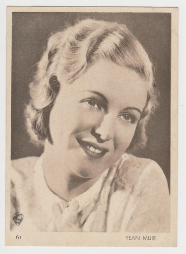 Jean Muir 1930s Aguila Large Paper Stock Trading Card #61 Film Star