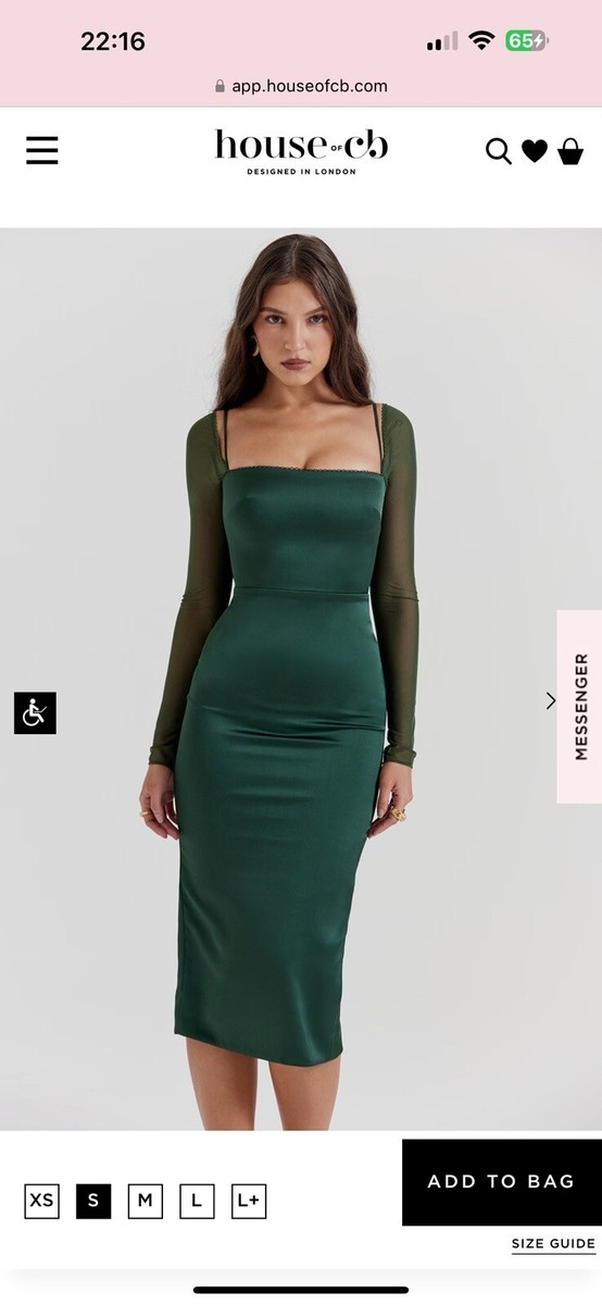 House Of CB Ellicia Green Midi Dress Brand New With Tags Size