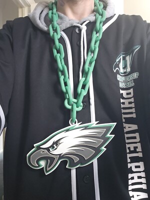 NFL Philadelphia Eagles Green BIG Chain Logo Necklace Bird  3D Printed Plastic