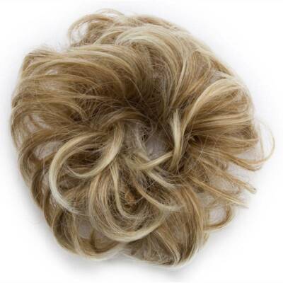 Real Thick Curly Messy Bun Hair Piece Scrunchie Natural Hair Extensions as human