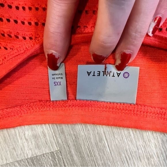 Athleta Limitless Crew Neck Pullover Tangerine / … - image 4