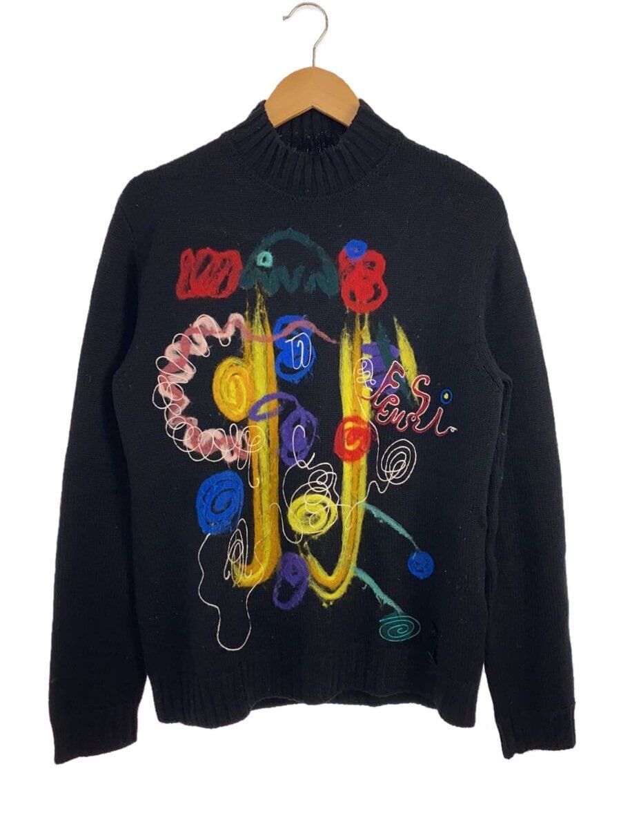FENDI knit sweater 21AW (thick 46 wool Black FZY467-AH38 FENDI knit sweater 21AW (thick 46 wool Black FZY467-AH38