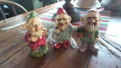 Vintage Set of 3 GNOME SET Made in Japan, 4