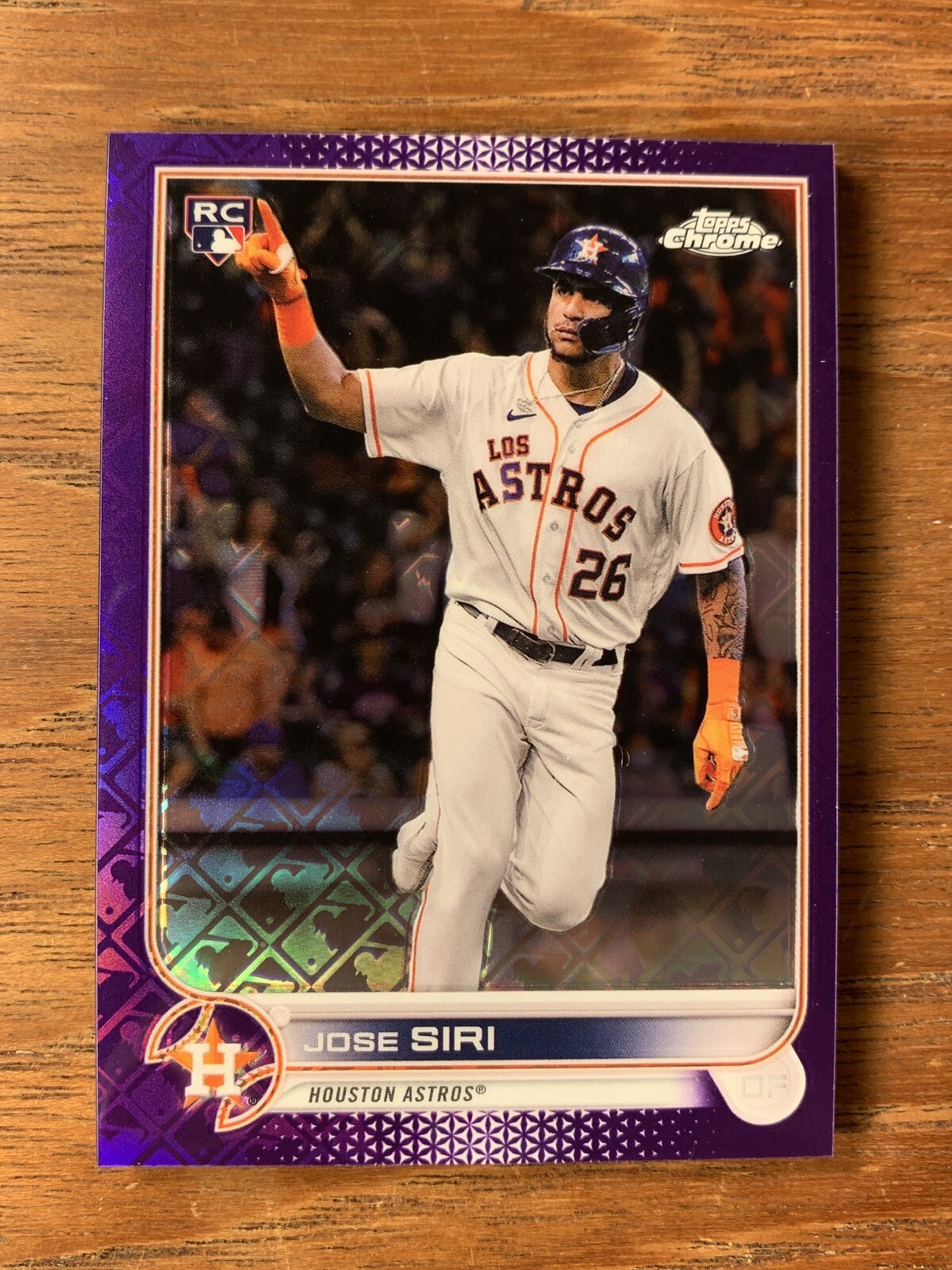 2022 Topps Chrome Logofractor Jose Siri Purple Refractor #/250 Rookie RC Astros