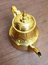 Hand Ornate Moroccan Brass Teapot - Artisan Treasure of Elegance and Tradition,