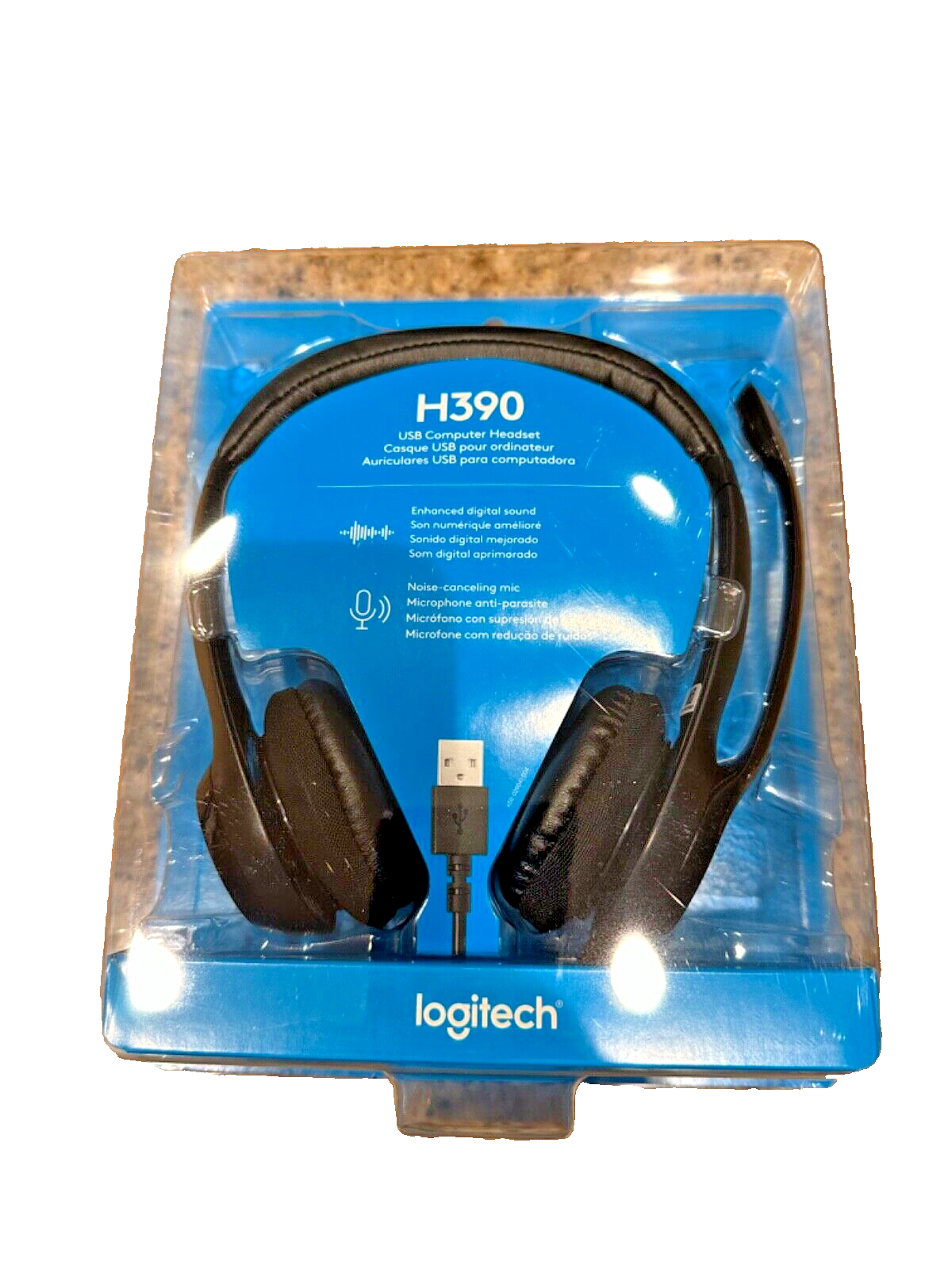 Logitech H390 Black Over the Ear Headset USB Computer headset eBay