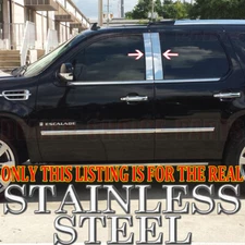 Chrome STAINLESS STEEL Pillar Posts Covers 2007-2012 2013 2014 CADILLAC ESCALADE