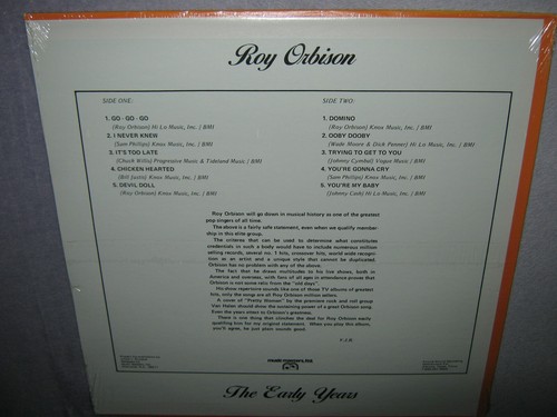 ROY ORBISON The Early Years MINTY FACTORY SEALED New Vinyl LP Domino Ooby Dooby - Picture 3 of 4