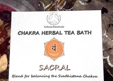 SACRAL Chakra Herbal Tea Bath - Reiki Chakra Balancing Organic Apothecary Herbs
