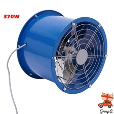 16" Axial Fan Cylinder Pipe Spray Booth Paint Fumes Exhaust Fan