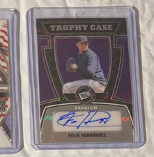 2024 PRESS PASS PREMIUM BASEBALL TROPHY CASE #TC-FH1 FELIX HERNANDEZ AUT0 4/5