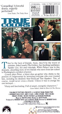 TRUE COLORS- John Cusack, James Spader- Friendship and Betrayal