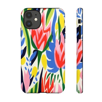 Tough Cases - Abstract Flowers 4 - iPhone, Samsung Galaxy, and Google Pixel