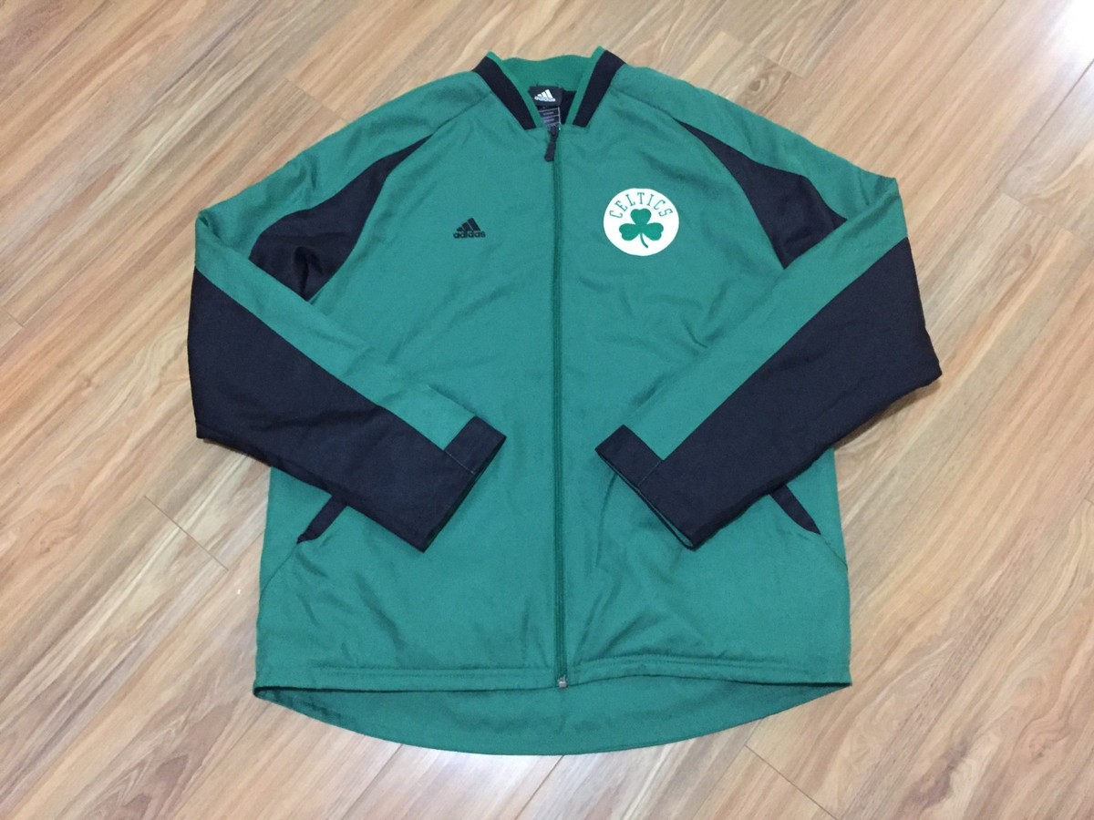 Adidas NBA Boston Celtics Basketball Green Zip Up Winter Jacket
