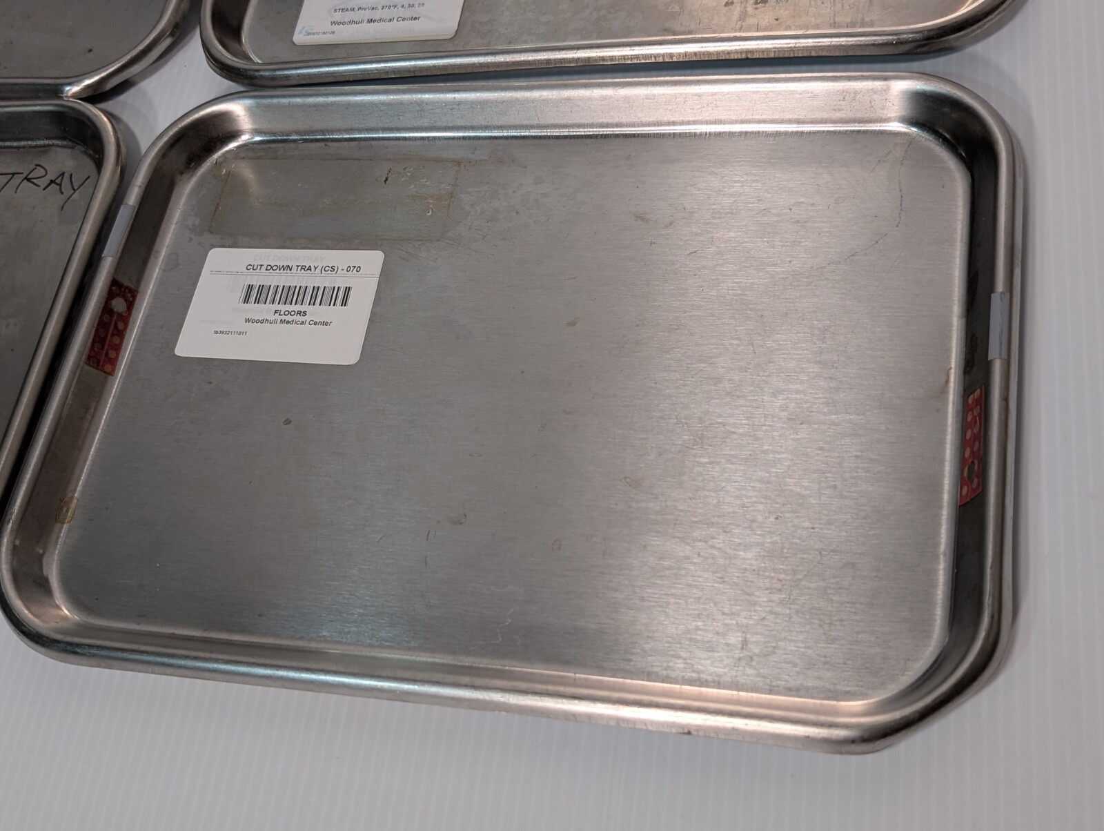 Lot of 6 Stainless Steel Instrument Trays: Vollrath, Polar Ware, more 10"x13.5"