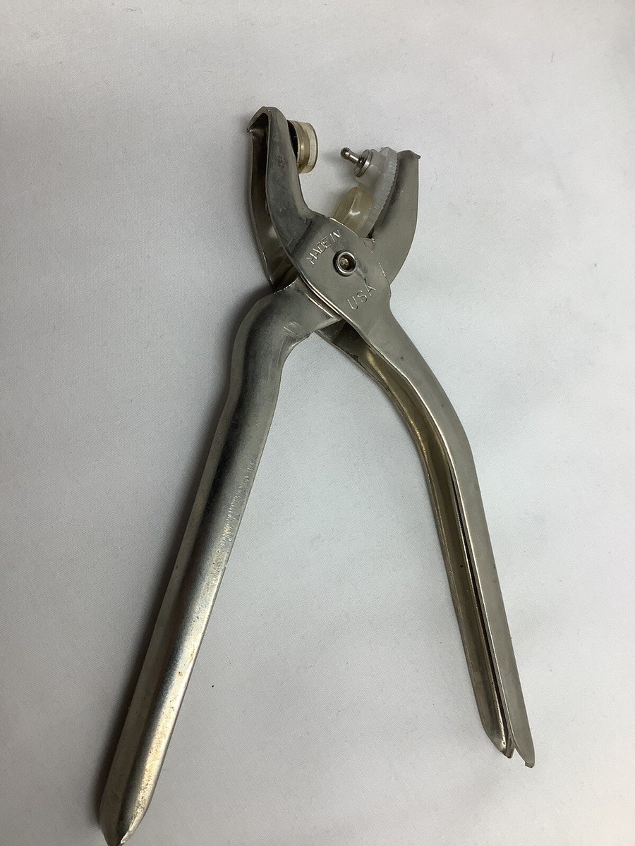 Vintage Scovill Snap Metal Rivet Punch Grommet Pliers Made in USA