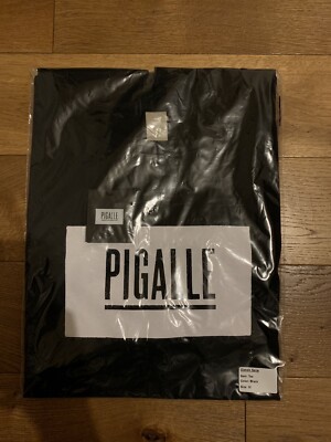 Pigalle Paris Box Logo Tshirt Schwarz Gr. M Neu Supreme Off White Jordan Travis TNF