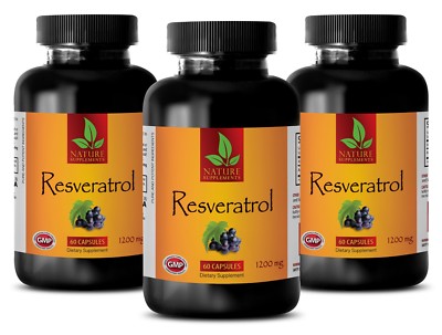 Resveratrol Supreme 1200 mg - Anti Aging - Antioxidant - 3 Bottles