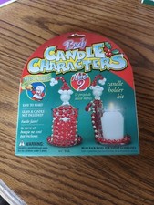 New Vintage Beaded Candle Holder Craft Kit Beady Candle Characters Makes 2