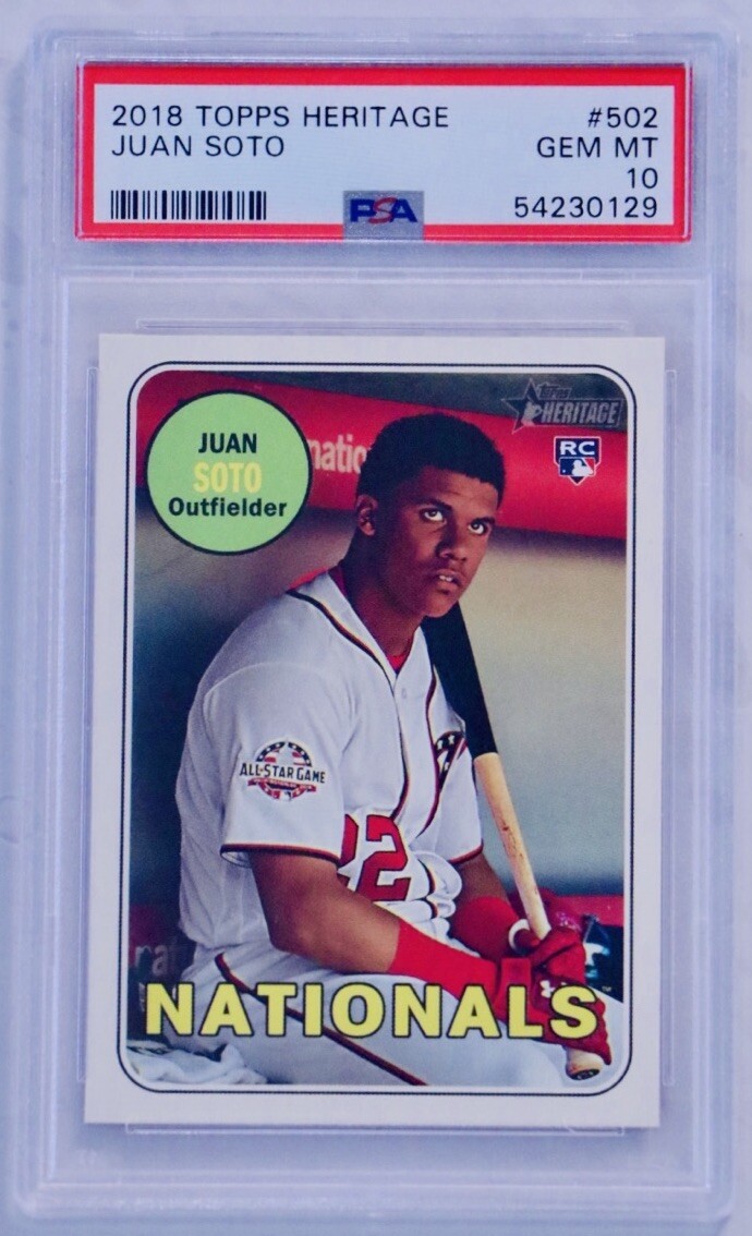 その他 2018 Topps Her Purple Ref Juan Soto PSA9 Auction Prices Realized Baseball Cards 2018 TOPPS HERITAGE