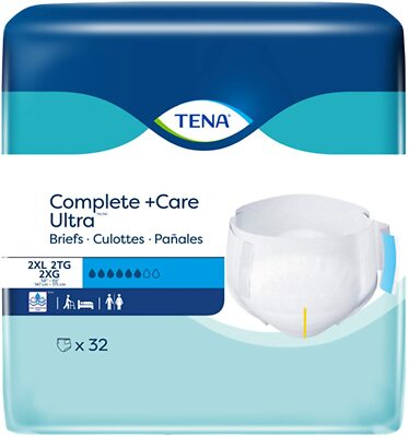 TENA Complete + Care Ultra Adult Brief XXL Moderate Absorbency 64 Ct