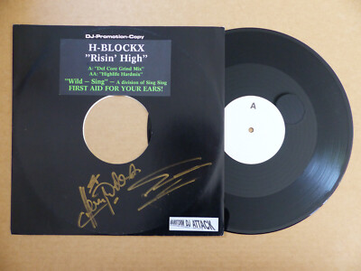 H-BLOCKX signed autograph signed RISIN' HIGH PROMO COPY vinyl record LP