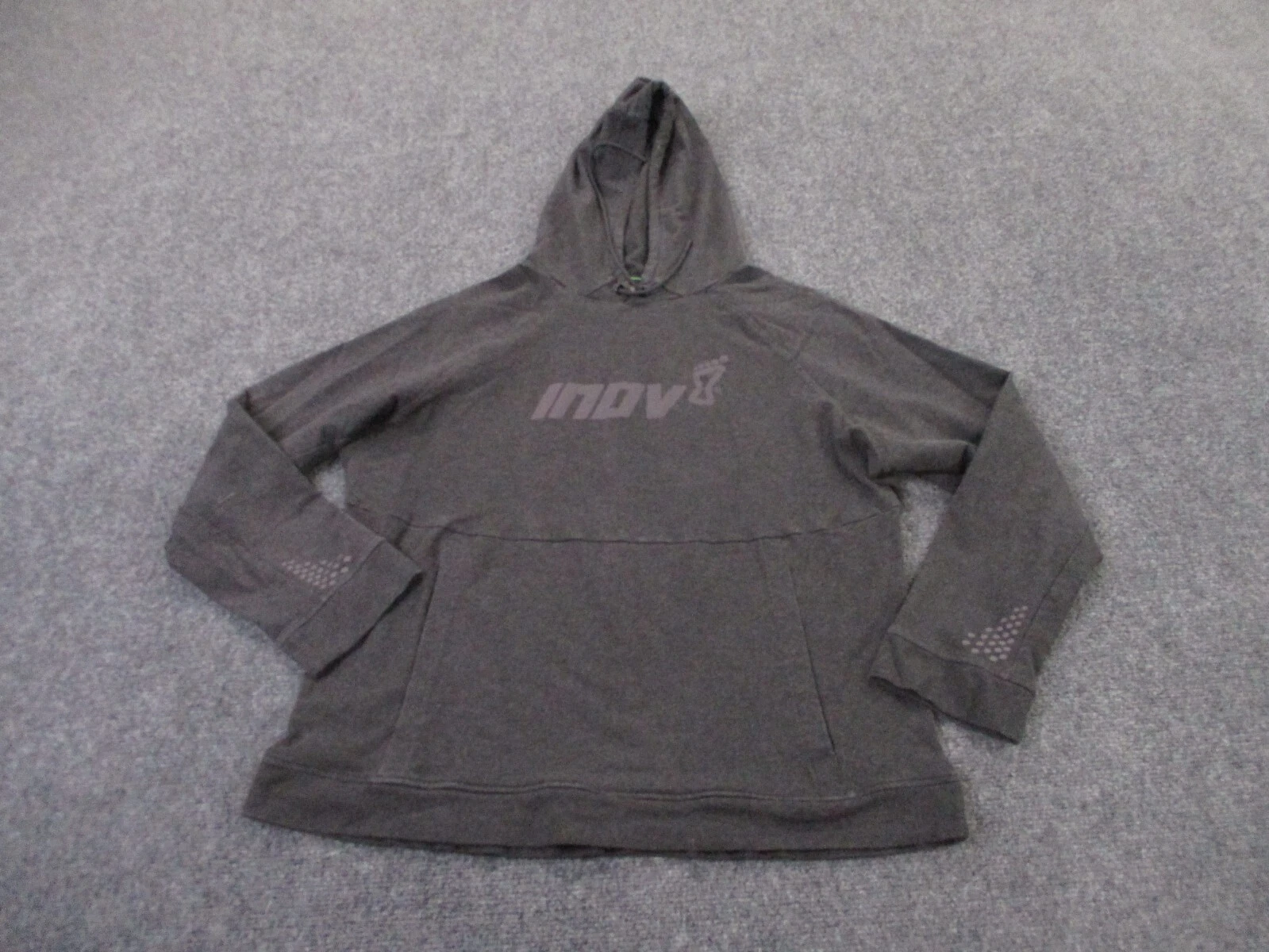 INDV Hoodie Sweatshirt Women L Gray Pullover Work Active Outdoors Climbing Adult