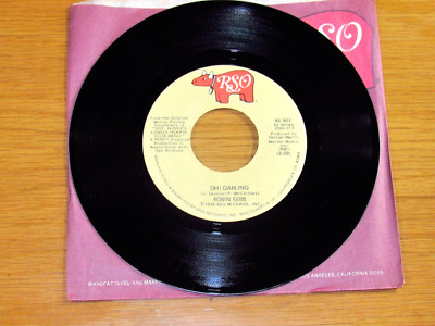 70s ROCK 45 RPM - ROBIN GIBB/BEE GEES - RSO 907 ''OH! DARLING/SHE'S LEAVING HOME''