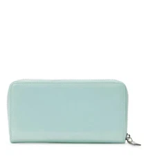 No Boundaries Women's Zip around Wallet, Mint Pearlized Color green NEW