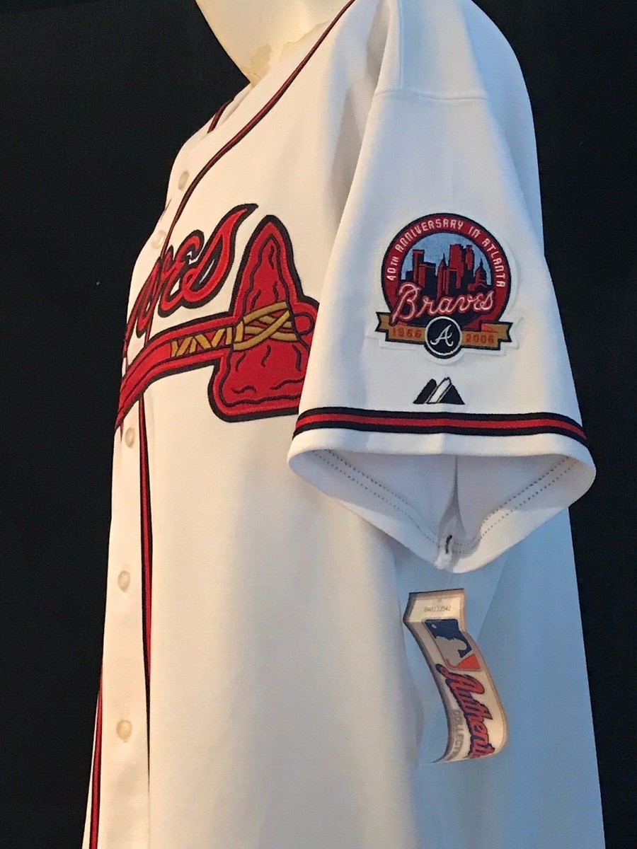 Atlanta Braves Authentic Majestic Grey Road Jersey w/ 40th