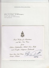 Sultan Salahuddin Abdul Aziz Shah, Original Autograph, Royalty, Malaysia (L6234)