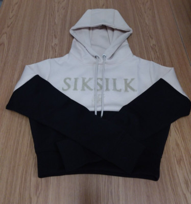 SikSilk Damen schwarz/cremefarben Superior Overhead Hoodie UK10 Small