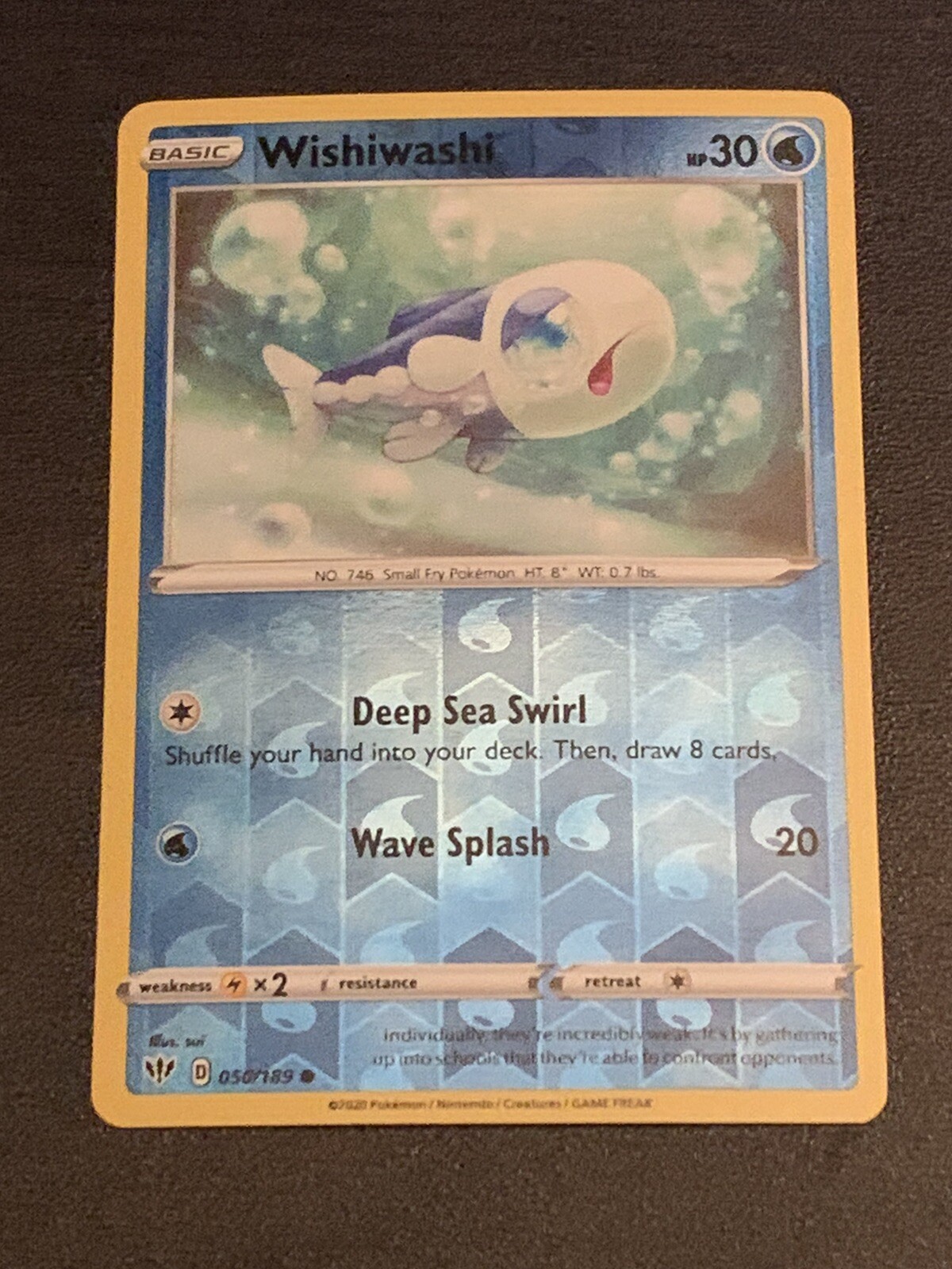 Wishiwashi  - 50/189 - Reverse Holo - Darkness Ablaze - Pokemon Card
