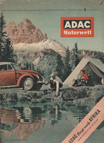 ADAC Motorwelt 8 1956 Porsche Volkswagen Cabrio VW Ovali Transporter Brezel