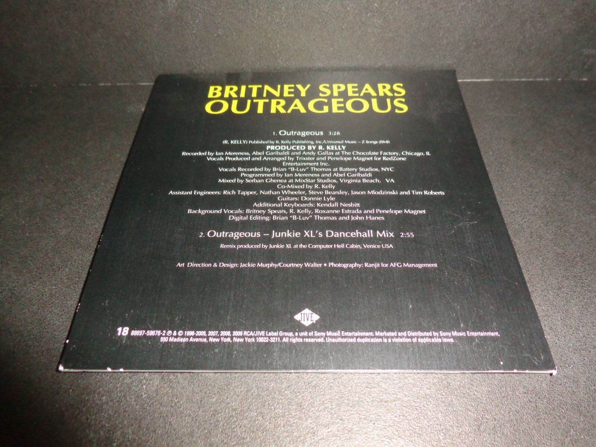 OUTRAGEOUS by BRITNEY SPEARS-Rare Collectible CD w/ Junkie XL