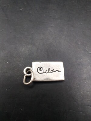 Silver(Tested) Cedora Charm Bracelet Tag Brand