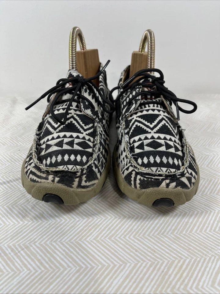 Twisted X Mujer 7.5M Azteca Sin usar, en caja Negro/Blanco Tribal Informal Confort Festival Occidental Foto 2 de 4