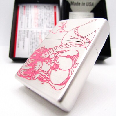 zippo すーぱーそに子 両面デザイン シルバー ピンク 2022年製 Super Sonico Silver Pink Double Sided Processing Cute Zippo