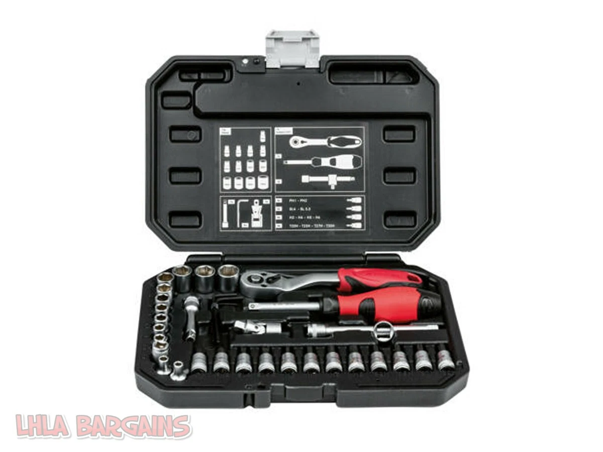 Parkside 36 Piece Socket Set Matt Finish Made From Chromium vanadium Steel
