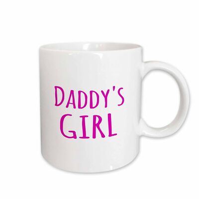 3dRose Daddys Girl - hot pink text - fun gifts for daddies girls Mug