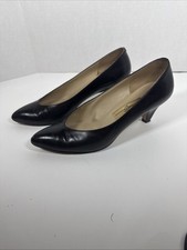 Women  s Amalfi Black Heels Size 6.5B Vintage