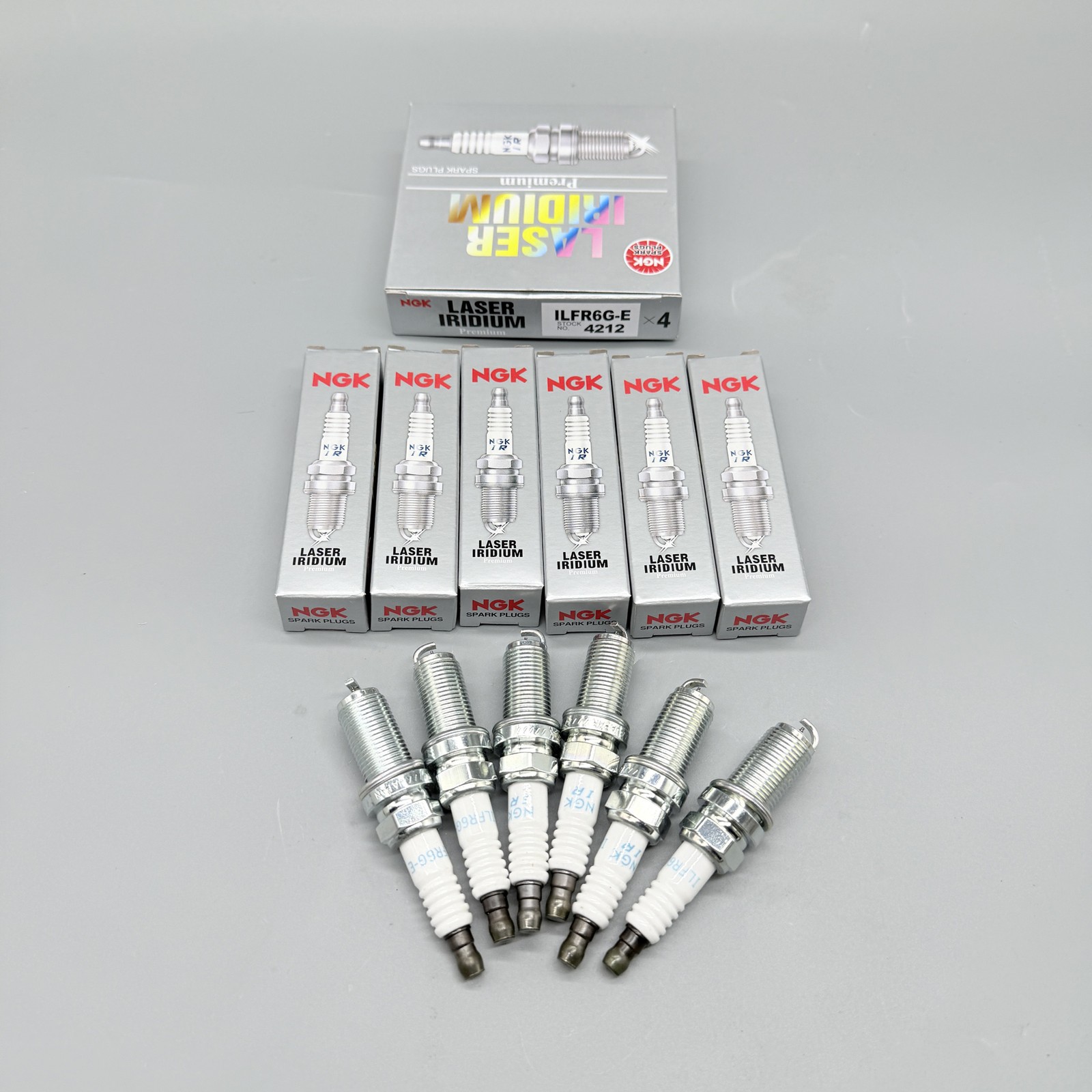 OEM FGR8MQI BM0006613 6pc for NGK 4212 ILFR6G-E Laser Iridium Spark Plugs