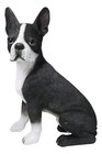 Large Realistic Tuxedo Boston Terrier Statue 15"Tall Animal Dog Collectible
