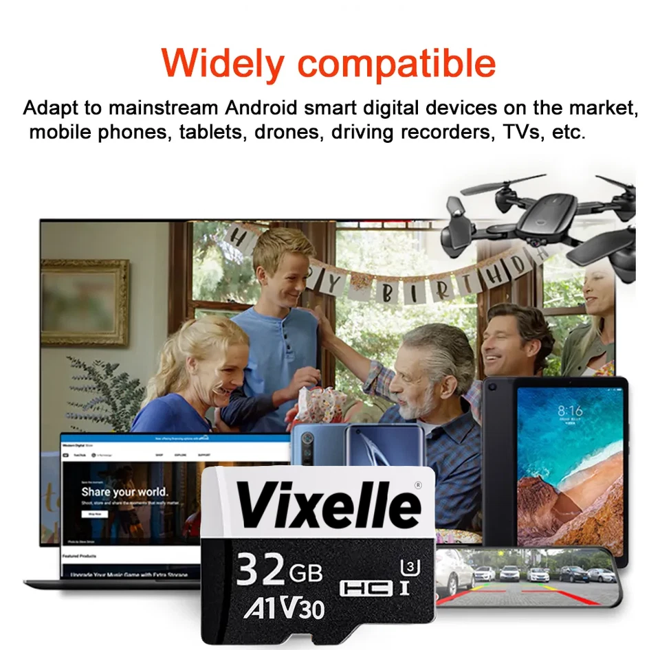 Micro SD Memory Card High Speed 32GB 64GB Class 10, U3, Phone Dashcam Tablet Etc - Image 3 of 4