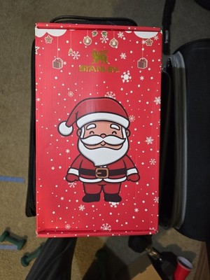 Stanley Christmas Edition Santa Claus Vacuum Flask Two-Piece Set 40oz Red White